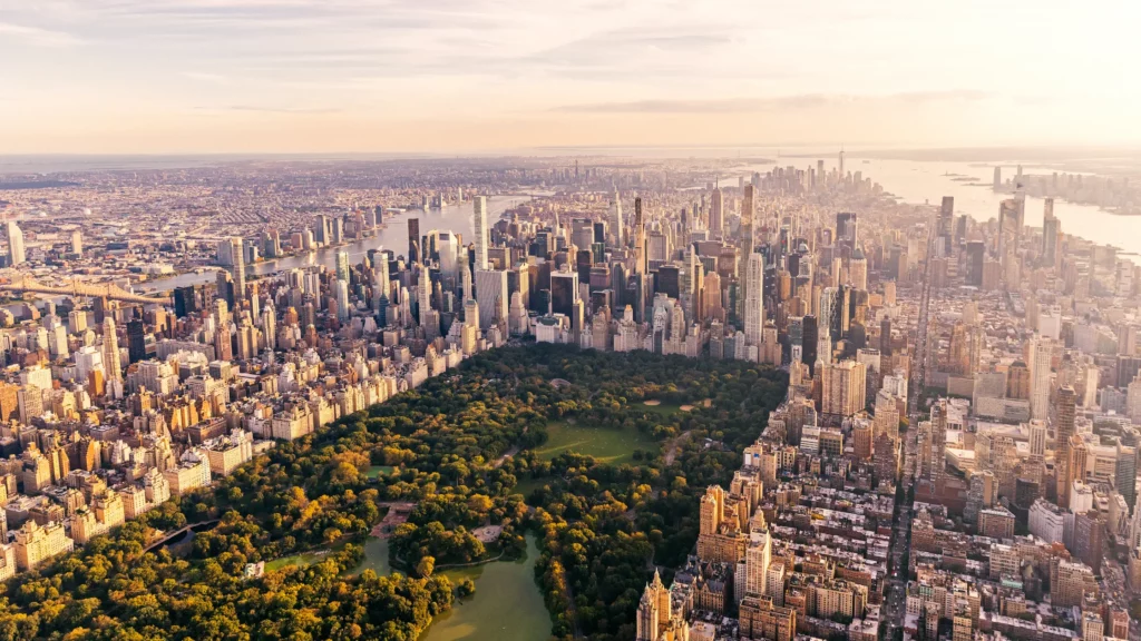 vue générale aérienne New york - vol hélicoptère New York - Odyssée Américaine