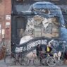 Façade avec peinture street art - Bushwick street