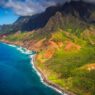Côte Napali vue aerienne - VOL en HELICOPTERE AU DEPART DE KAUAI - Odyssée américaine