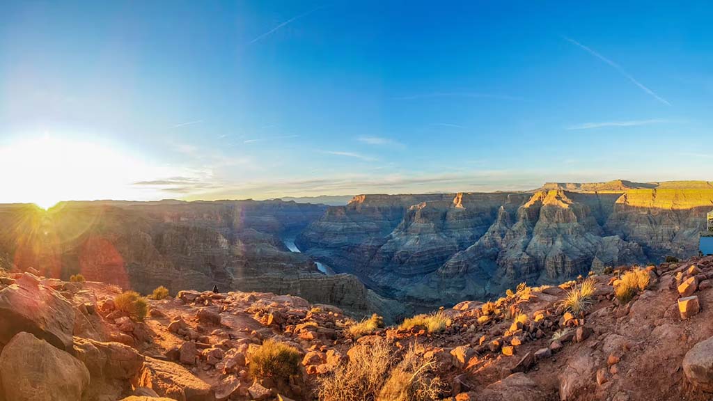 lever de soleil de South rim grand canyon - Odyssée Américaine