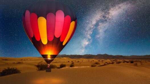 Vol en montgolfière au-dessus de la vallée de la Mort et des alentours de Las Vegas