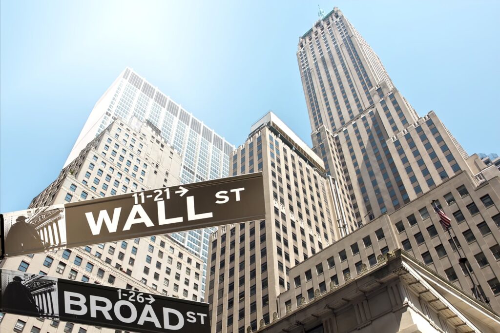 Panneau-de-la-rue-New-York-Wall-Street-corner-Broad-street