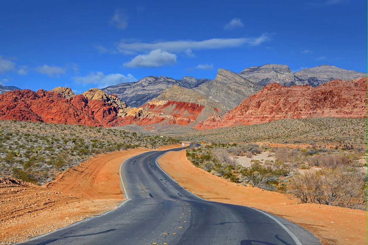 Route sur Red Rock Canyon National Conservation Area