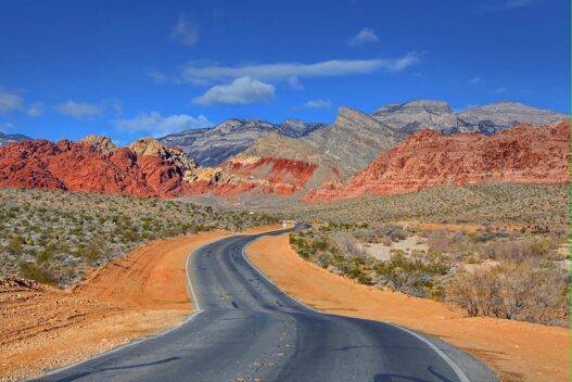 Route sur Red Rock Canyon National Conservation Area