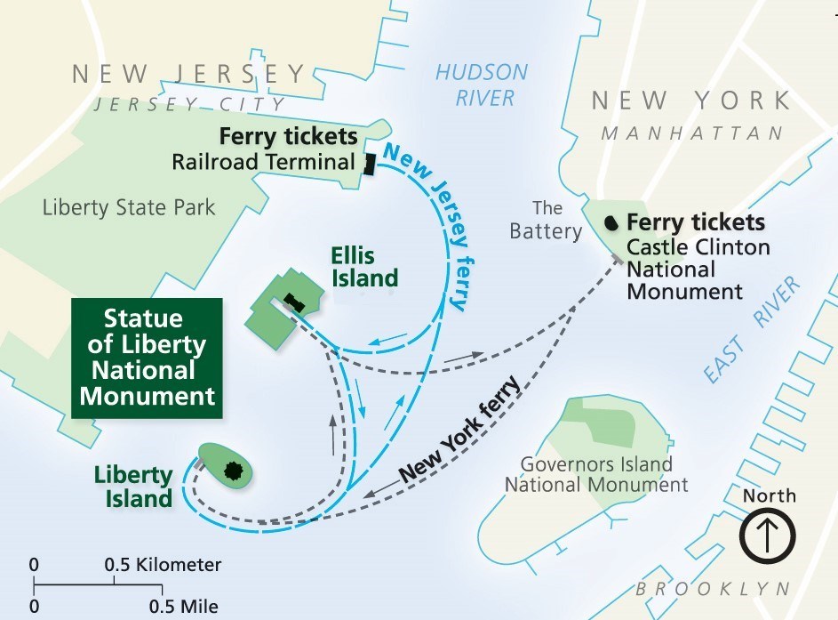 Carte du terminal - Liberté Ferry