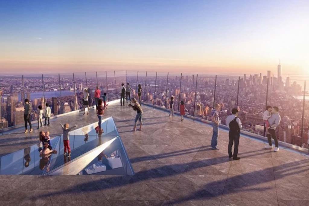 Vue du sol en verre - The Edge New York
