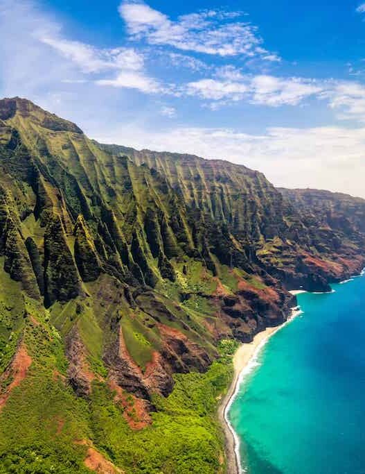 l'exceptionnelle Côte Napali et ses falaises sauvages, au nord de l'île de Kauai, Hawaii