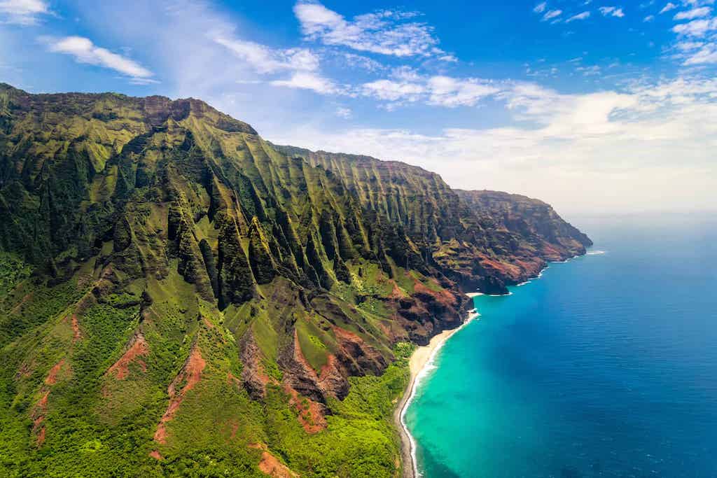 l'exceptionnelle Côte Napali et ses falaises sauvages, au nord de l'île de Kauai, Hawaii
