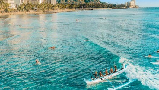 Oahu-Honolulu-plage-de-Waikiki archipel d'hawaii