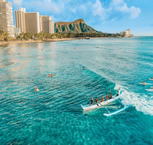 Oahu-Honolulu-plage-de-Waikiki archipel d'hawaii