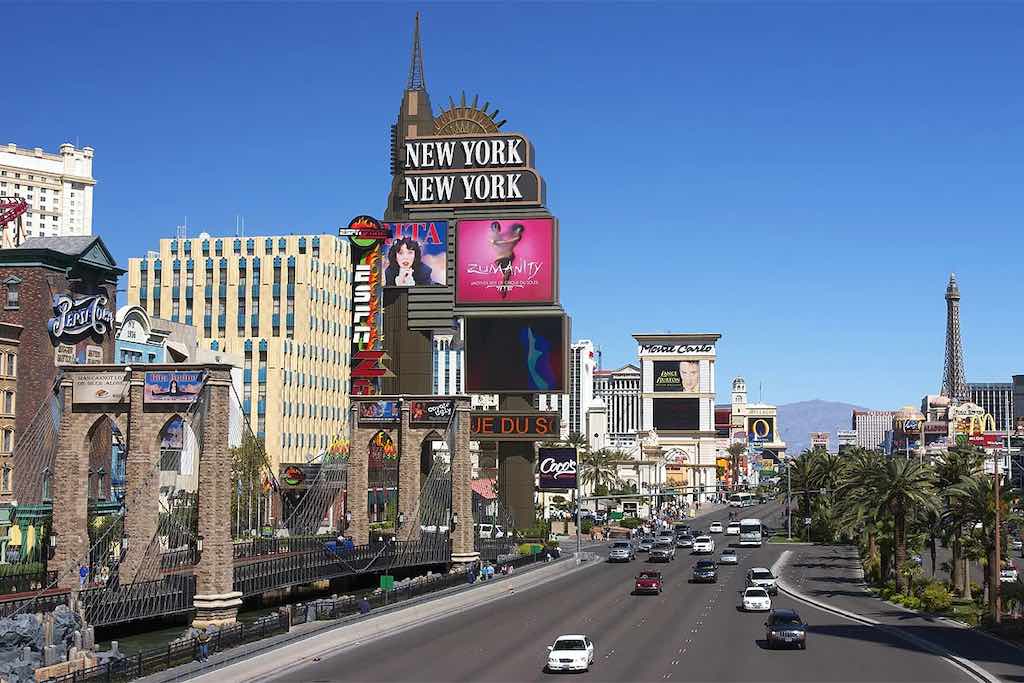 Strip de Las vegas. Odyssée Américaine
