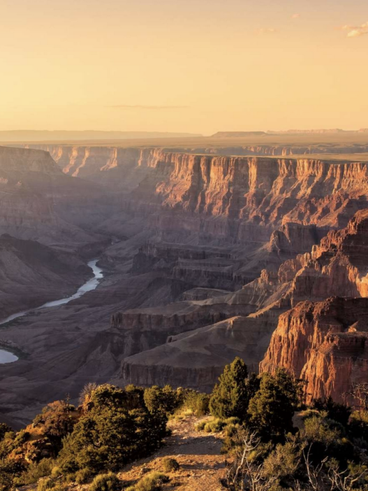 faille du grand canyon au coucher de soleil