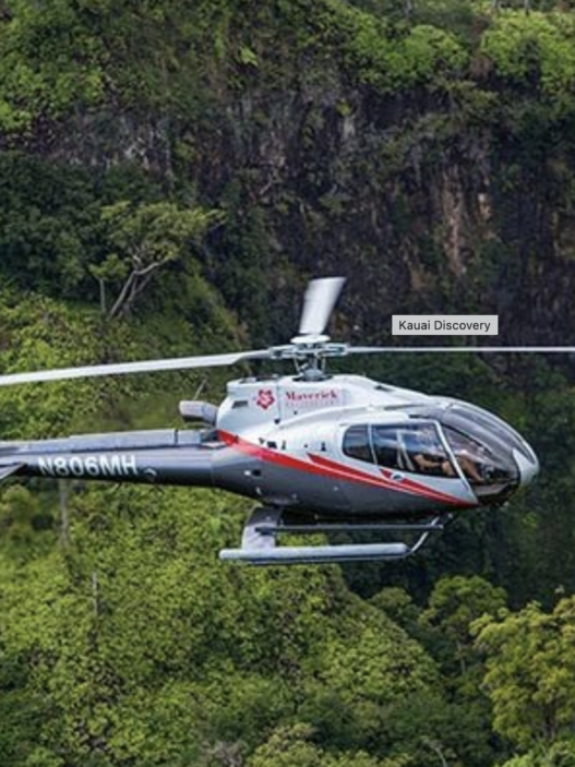 Hélicoptère Maverick avec l'Ecostar 130 au dessus de l'île de Maui