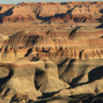 le painted desert North Rim Grand Canyon. étendues magnifiques et jeux de couleurs au soleil couchant Odyssée Américaine