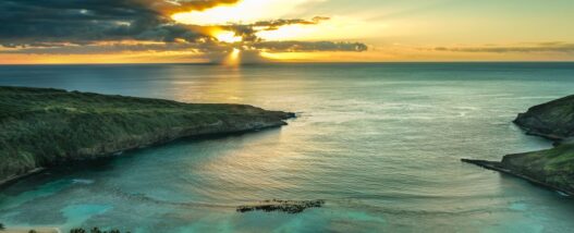 OAHU baie de Hanauma soleil couchant