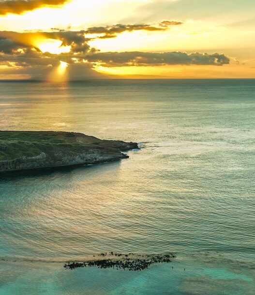 OAHU baie de Hanauma soleil couchant