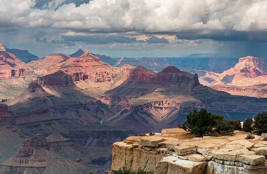 grand canyon south rim vue d'éhélicoptère odyssée américaine