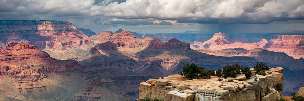 grand canyon south rim vue d'éhélicoptère odyssée américaine