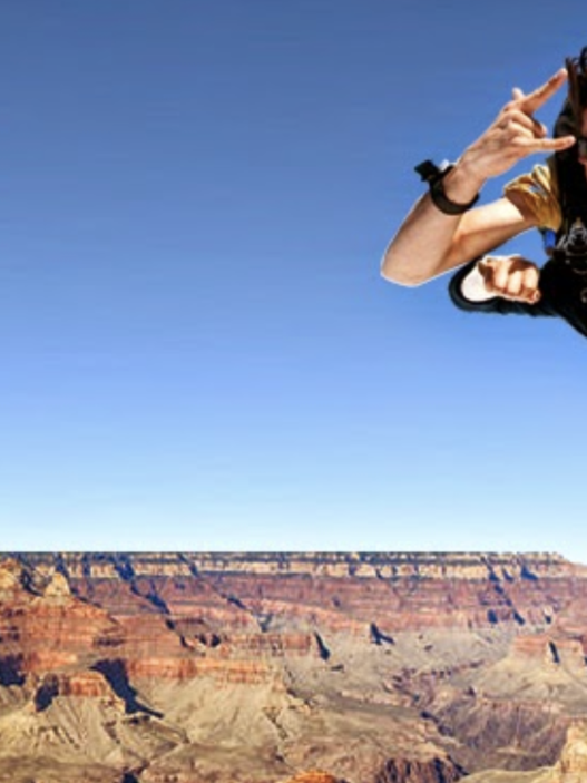 chute libre spectaculaire au dessus du grand canyon South Rim rive sud Odyssée Américaine