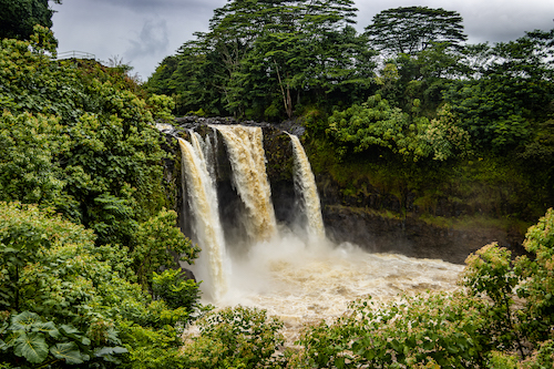 les rainbow falls sur l'ile de big Island