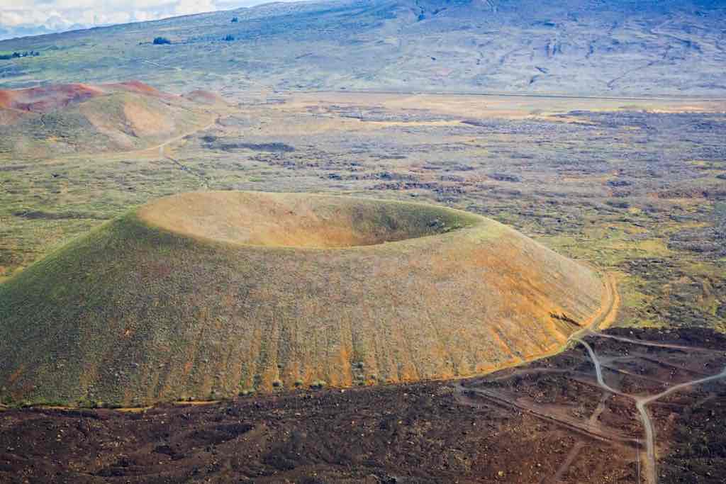 il de Big Island cratère de puu-waawaa a hawaii