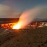 ile de Big island à Hawaii - cratère volcan en éruption - odyssée américaine