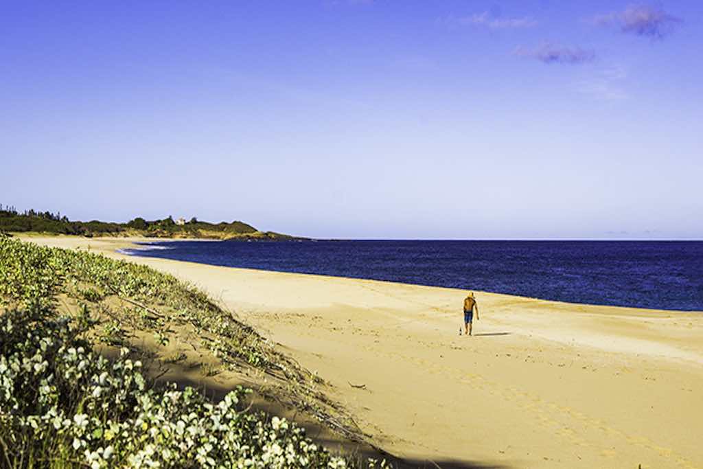 Sur l'île de Molokai, l'immense plage de sable fin de Papohaku