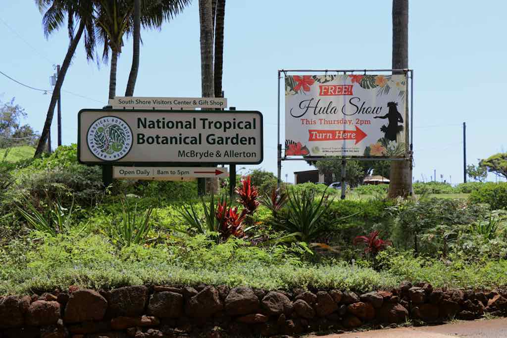 les jardins botaniques Allerton, a proximité de Poipu, la principale ville de l'île Kauai, Hawaii