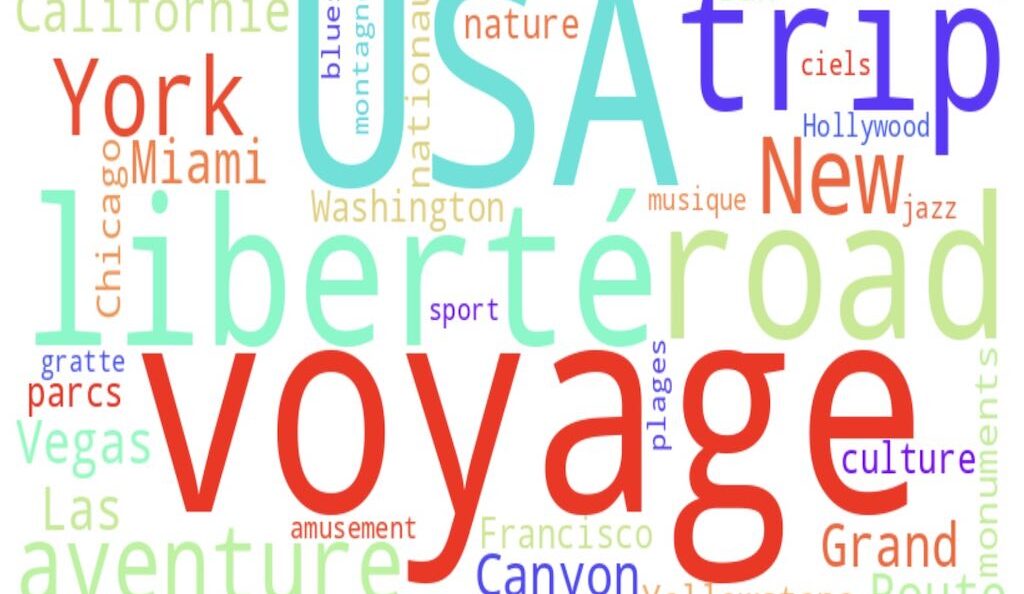 Nuage de mots -ESTA obligatoire voyager USA Odyssée Américaine