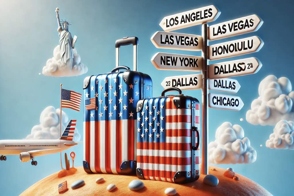valise Star and stripes - ESTA - voyage - Osyssée Américaine